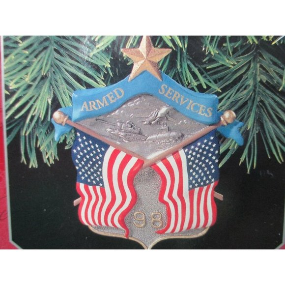 National Armed Services Salute 1998 Hallmark Keepsake Ornament New in Box - Picture 2 of 7